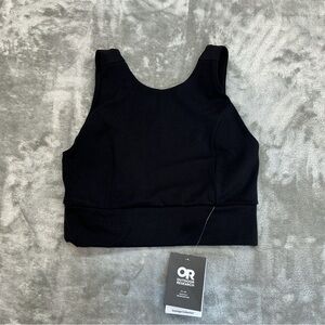 Outdoor Research Vantage Collection Crop Top Womens Medium Black Sports Bra